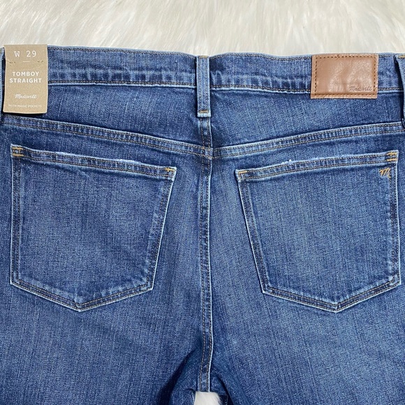 NEW Madewell Tomboy Straight 10" Rise Jeans Chaseley Wash Size 29 - Picture 10 of 16